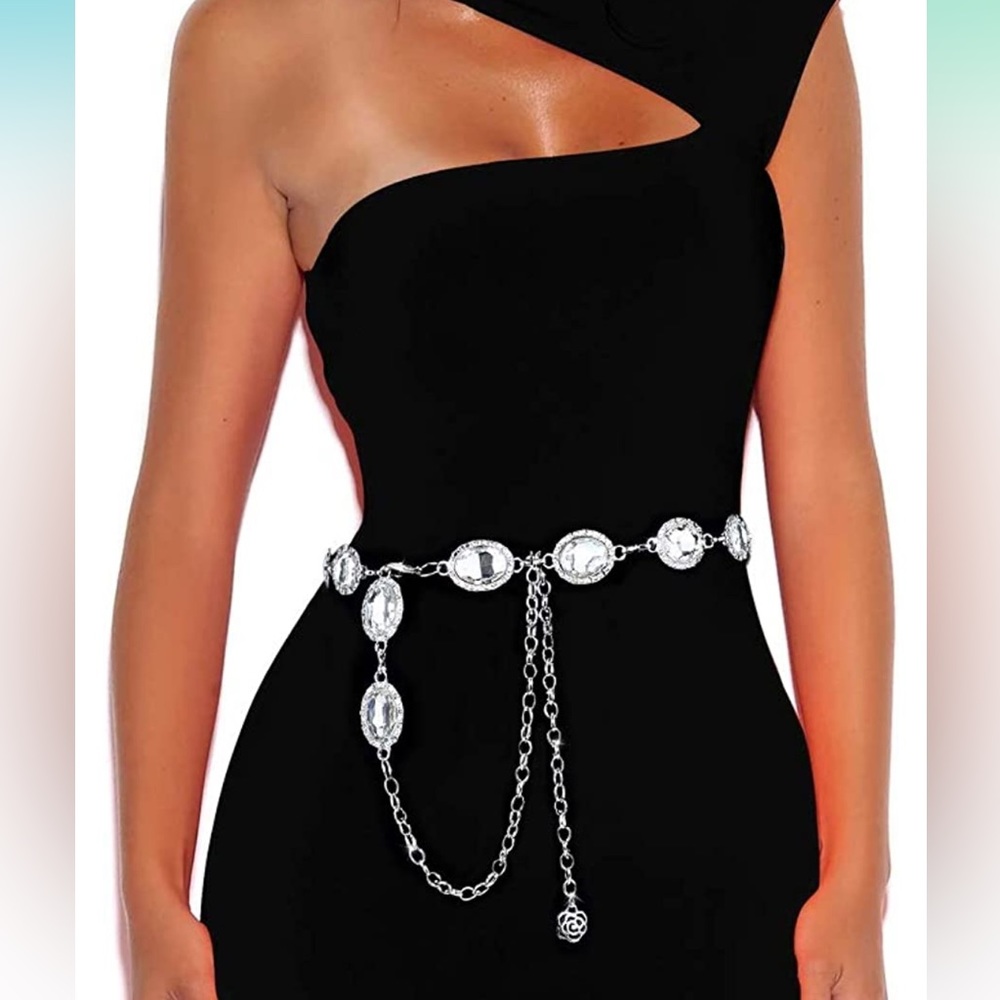 Rhinestone Crystal Waist Body Chain